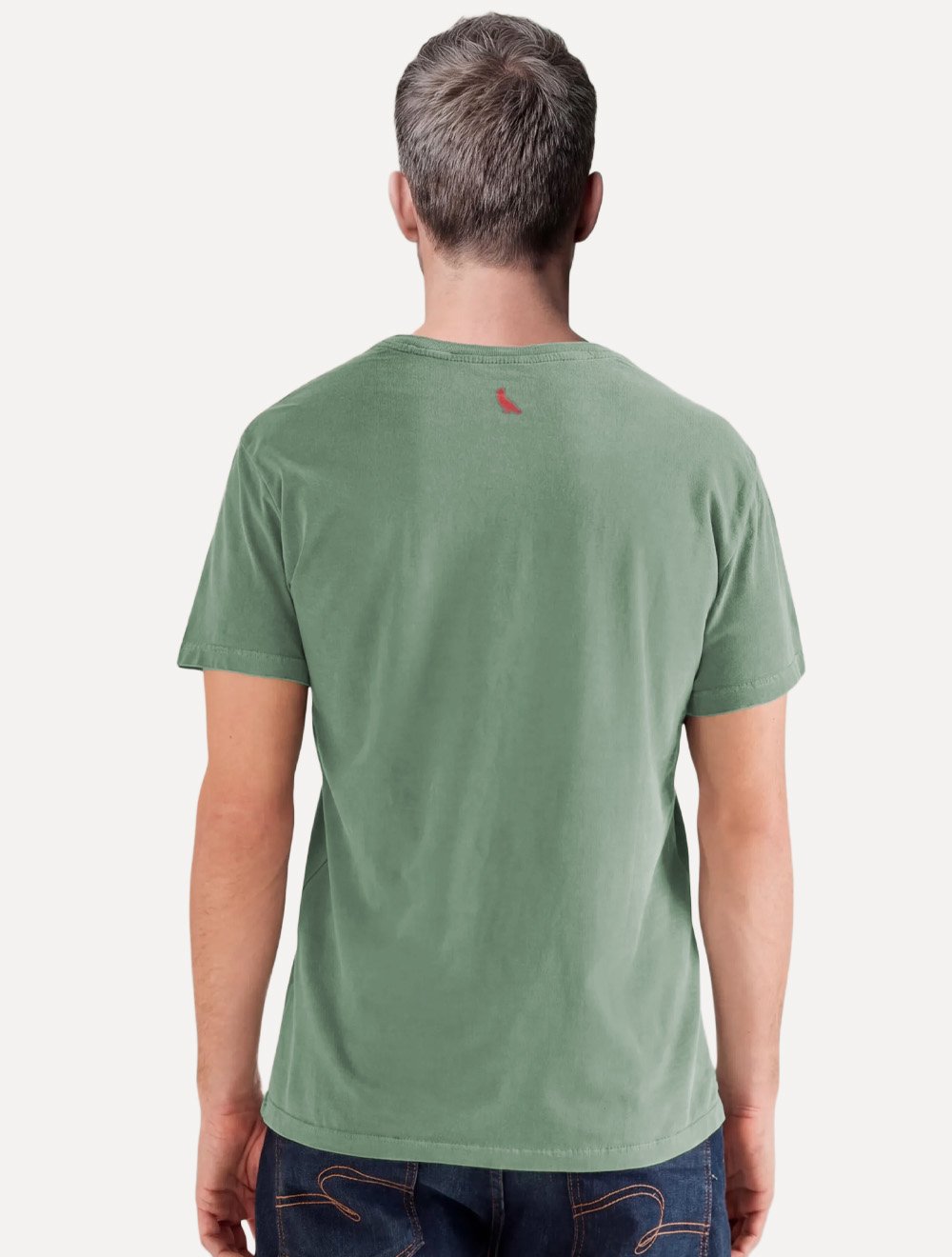Camiseta Reserva Masculina Carimbo Gaze Stoned Verde Escuro