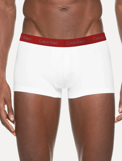 Cuecas Calvin Klein Low Rise Trunk Colors Print Branca/ Preta Pack 3UN