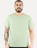 Camiseta Dudalina Masculina Essentials Modal Logo Verde Claro
