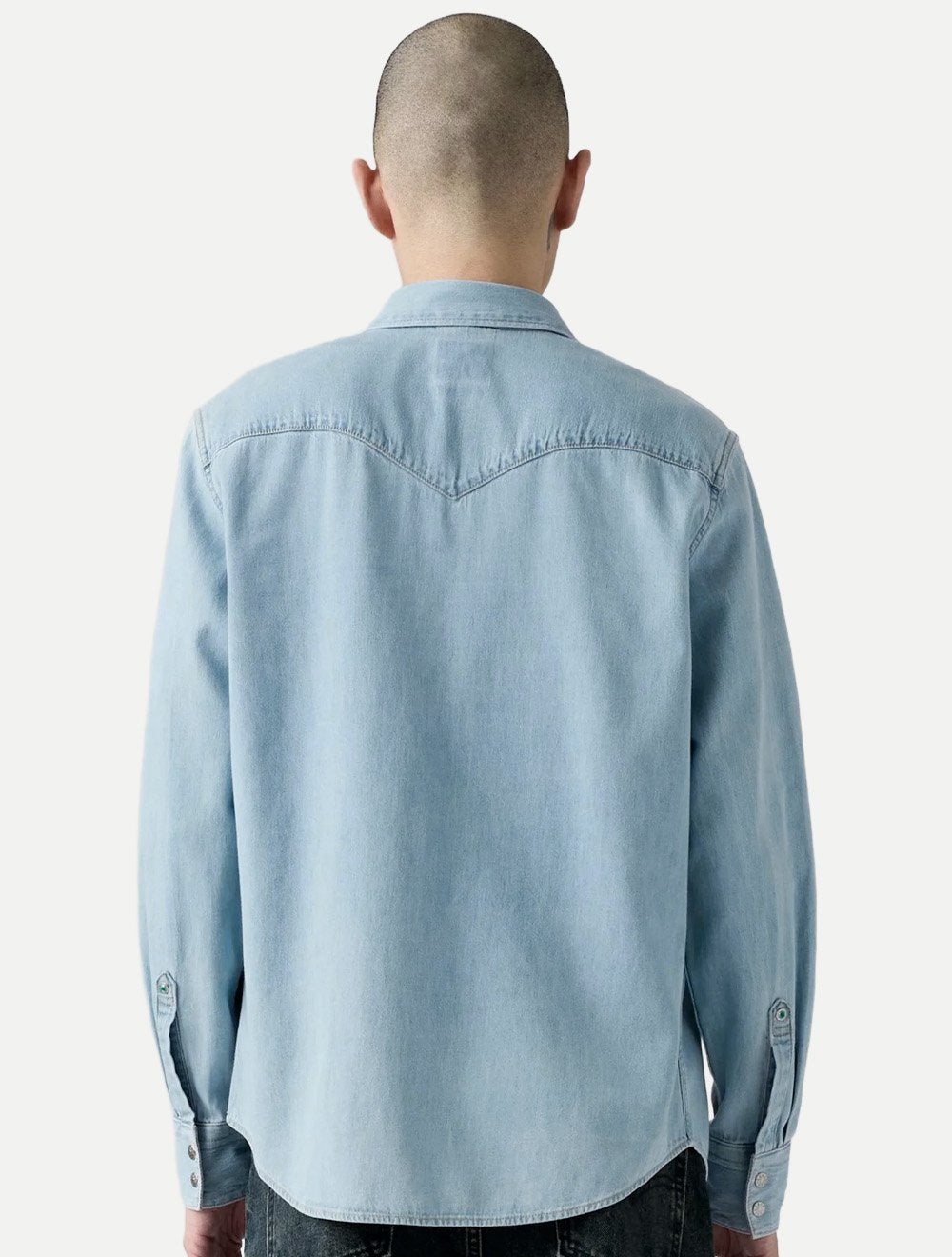 Camisa Levis Masculina Jeans Barstow Pocket Azul Claro