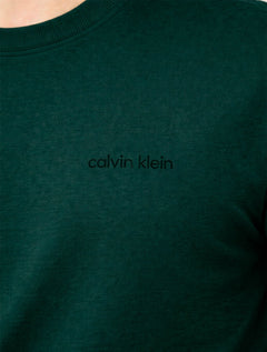 Camiseta Calvin Klein Jeans Masculina Light New Logo Verde Escuro