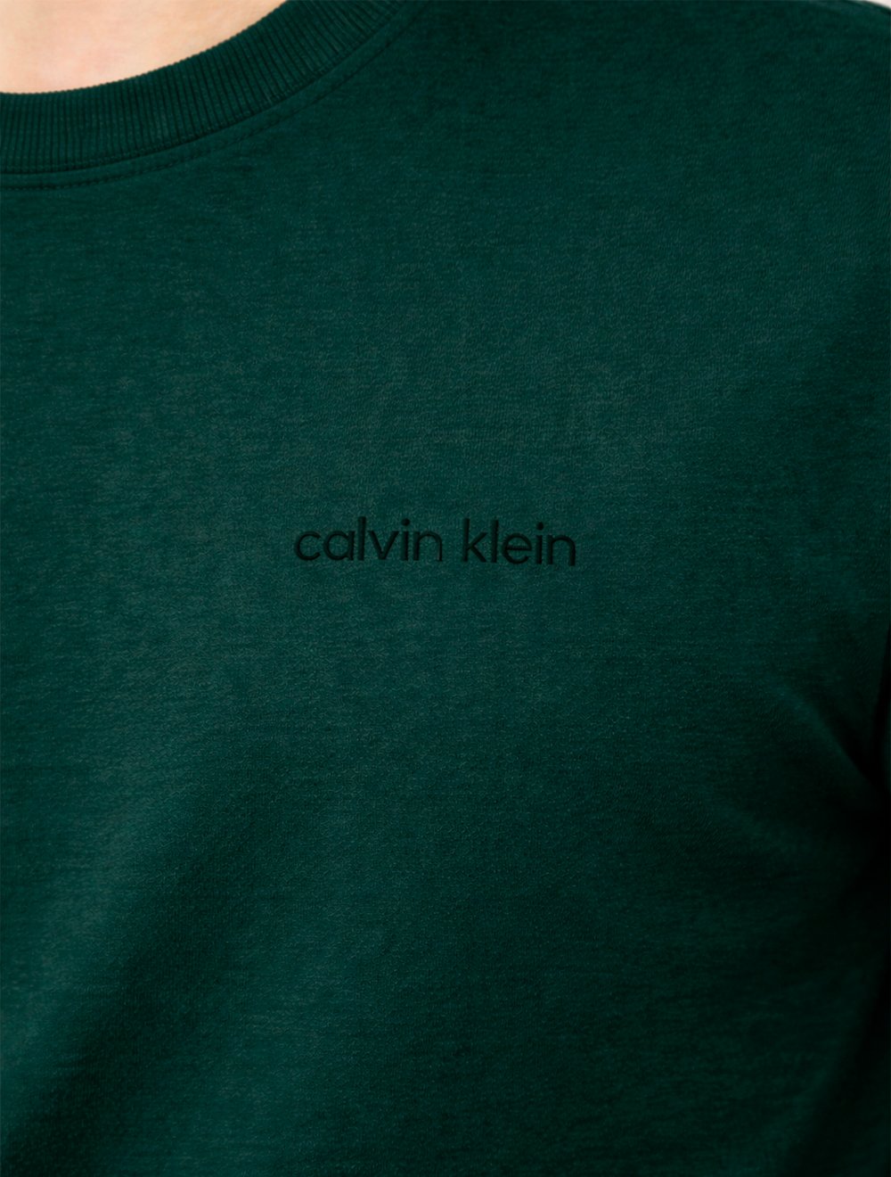 Camiseta Calvin Klein Jeans Masculina Light New Logo Verde Escuro