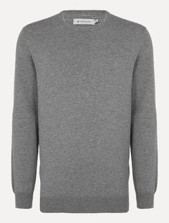 Suéter Dudalina Masculino Basico Tricot V-Neck Cotton Cinza Mescla Claro