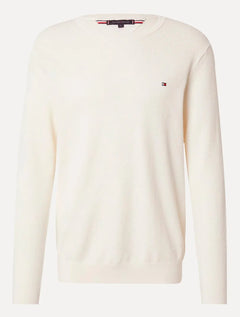 Suéter Tommy Hilfiger Masculino Essential C-Neck Structured Off White