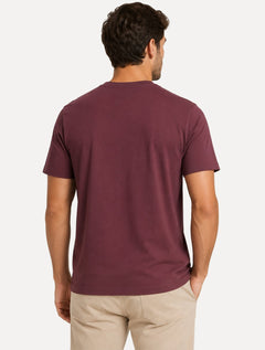 Camiseta Dudalina Masculina Regular Rubber Center Roxo Escuro