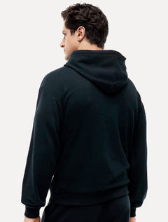 Moletom Tommy Hilfiger Masculino Hoodie Logo Center Azul Marinho