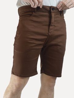 Bermuda Reserva Masculina Sarja Color Marrom Escuro