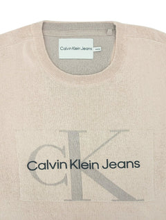 Suéter Calvin Klein Jeans Masculino Tricot Reissue Areia