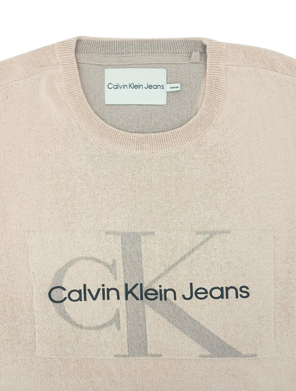 Suéter Calvin Klein Jeans Masculino Tricot Reissue Areia
