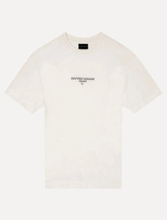 Camiseta Empório Armani Masculina Jersey Logo Chest Off-White