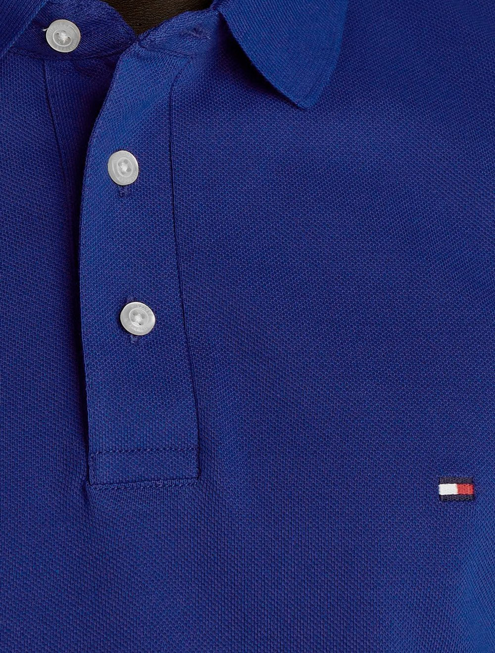 Polo Tommy Hilfiger Masculina Slim Piquet 1985 Azul Lazuli