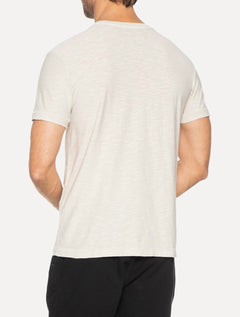 Camiseta Osklen Masculina Slim Rough Snow Icon Off-White