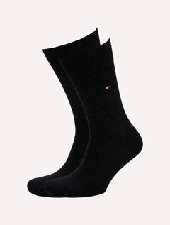 Meia Tommy Hilfiger Masculina Classic Long Preta Kit 2 Pares