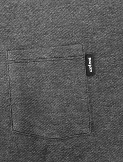 Moletom Colcci Masculino Crewneck Pocket Tag Chumbo Mescla