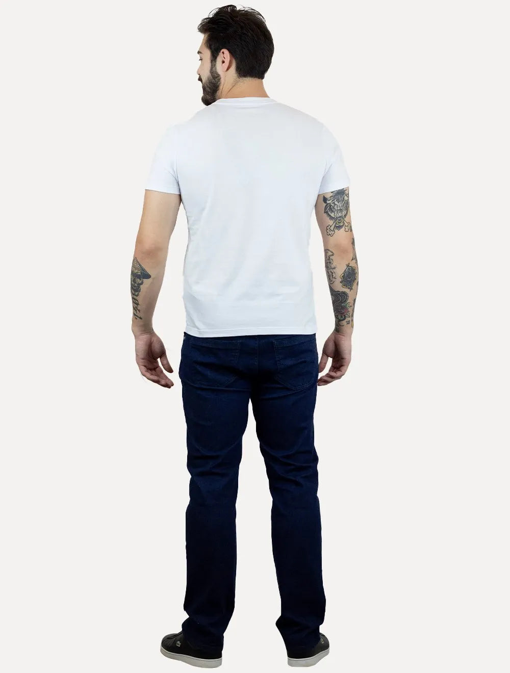 Camiseta Ellus Masculina Cotton Fine Duocolor Classic Branca