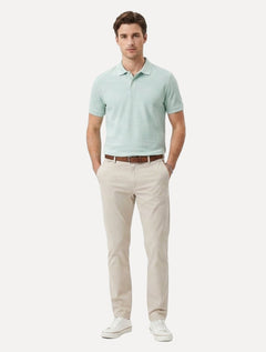Polo Dudalina Masculina Malha Cotton Linho Verde Médio