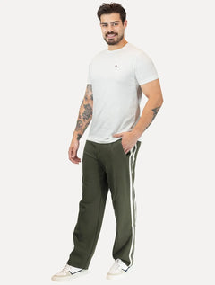 Calça Moletom Empório Armani Masculina Lã Barra Fechada Verde Escuro
