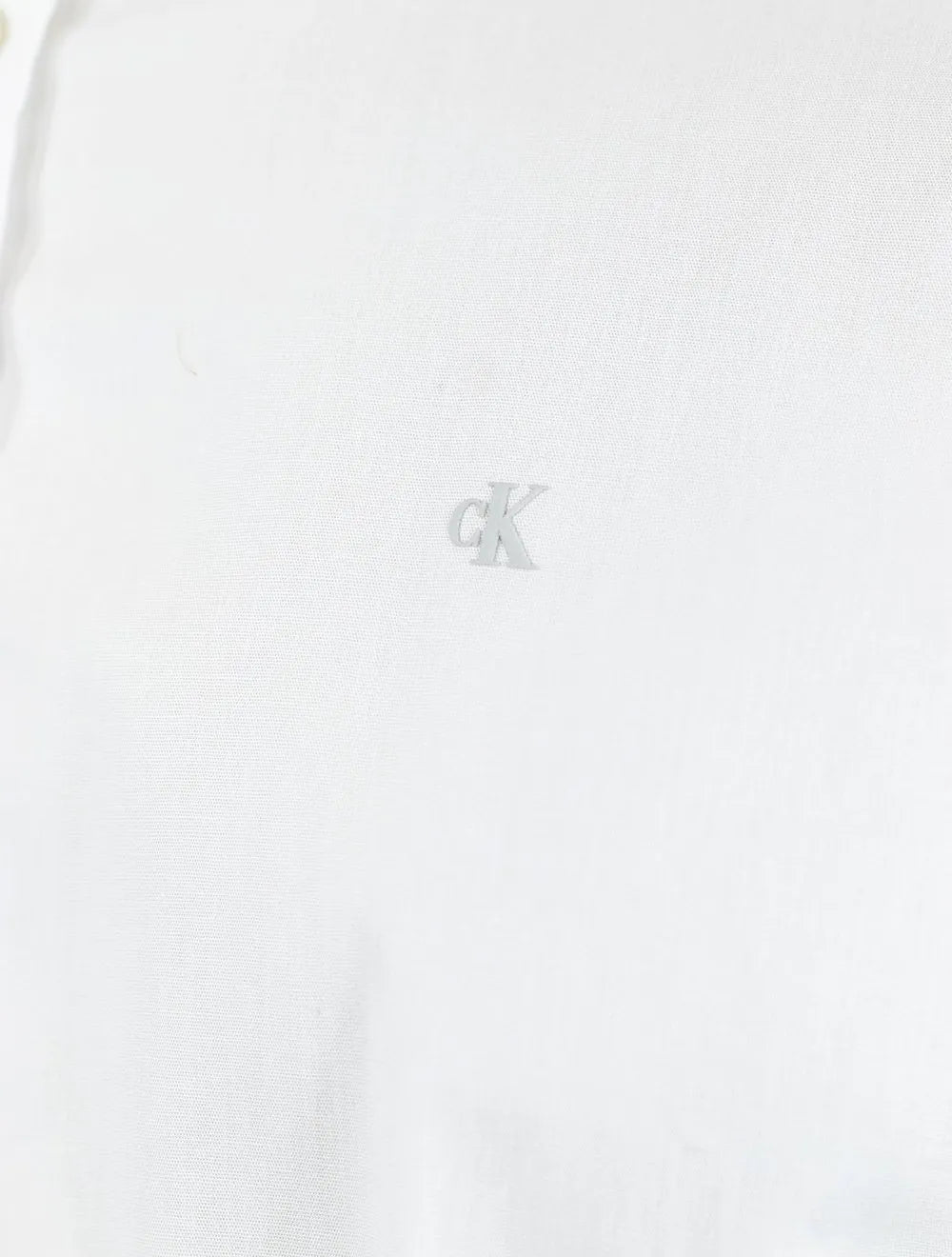 Camisa Calvin Klein Jeans Masculina Manga Curta Básica Logo Peito Branca