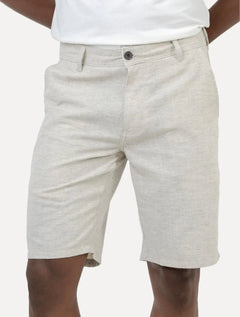 Bermuda King & Joe Masculina Slim Casual Soft Colors Cinza Claro