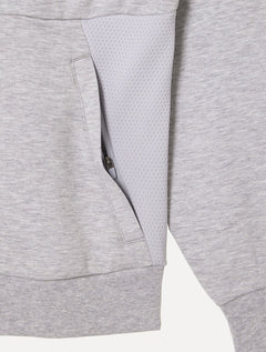 Moletom Lacoste Masculino Sport Mesh Panels Hoodie Cinza Mescla