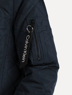 Jaqueta Calvin Klein Jeans Bomber CK Zip Azul Marinho