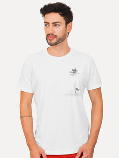 Camiseta Osklen Masculina Regular Stone Rio Postcard Branca