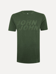 Camiseta John John Masculina Regular Fit Rubber Track Verde Militar
