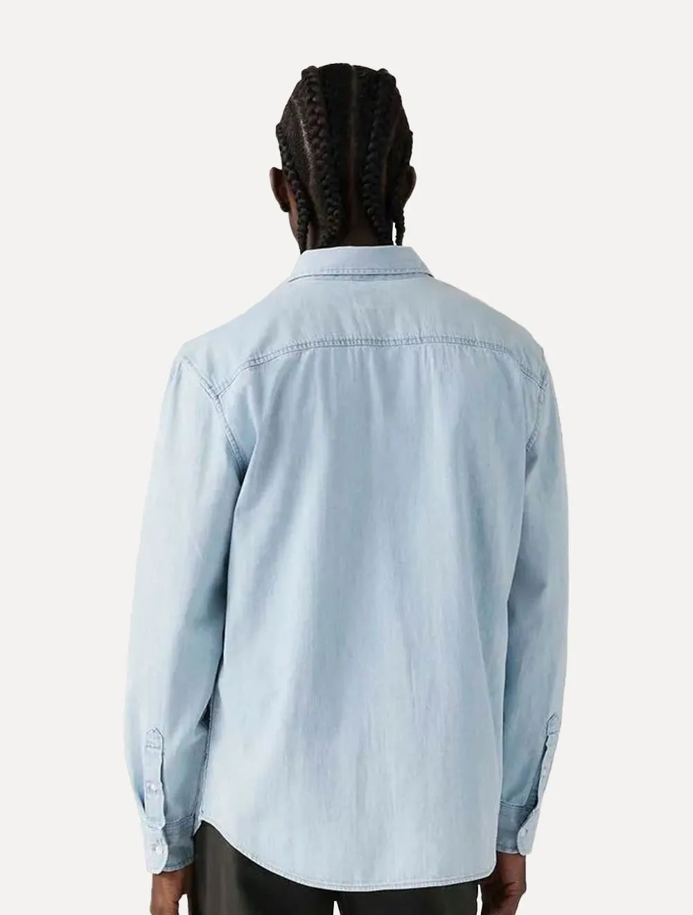 Camisa Levis Masculina Relaxed Oxford Authentic Button Down Azul Claro