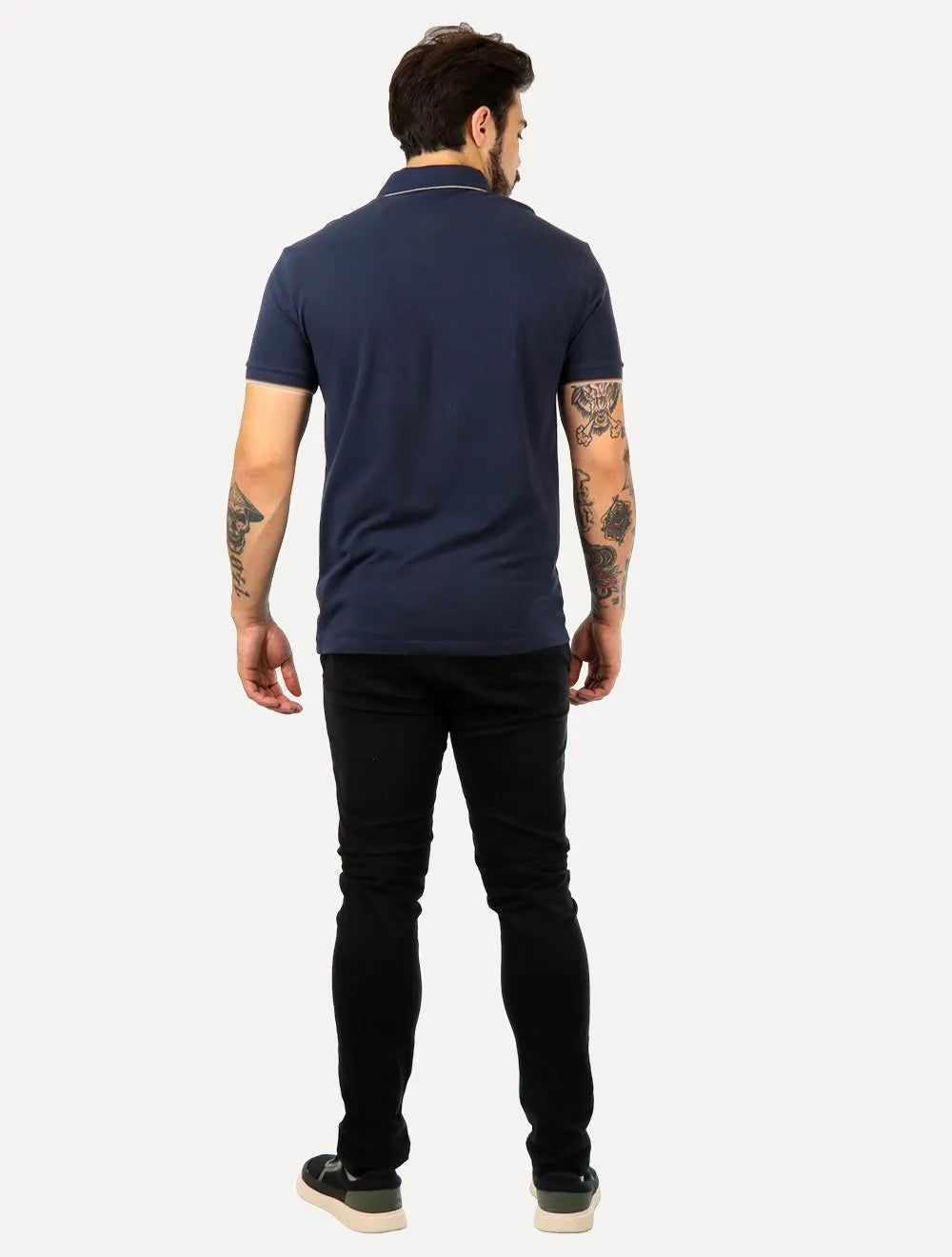 Polo Aramis Masculina Piquet Inner Frieze Azul Marinho
