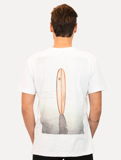 Camiseta Osklen Masculina Slim Rough Longboard Branca