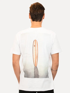 Camiseta Osklen Masculina Slim Rough Longboard Branca