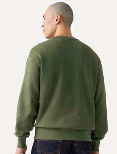 Moletom Levis Masculino Crewneck Authentic Logo Poster Verde