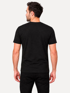 Camiseta Guess Masculina Big Chest Inverse Line Logo Preta