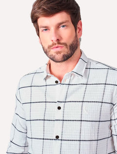 Camisa Reserva Masculina Xadrez Speedy Check Off-White