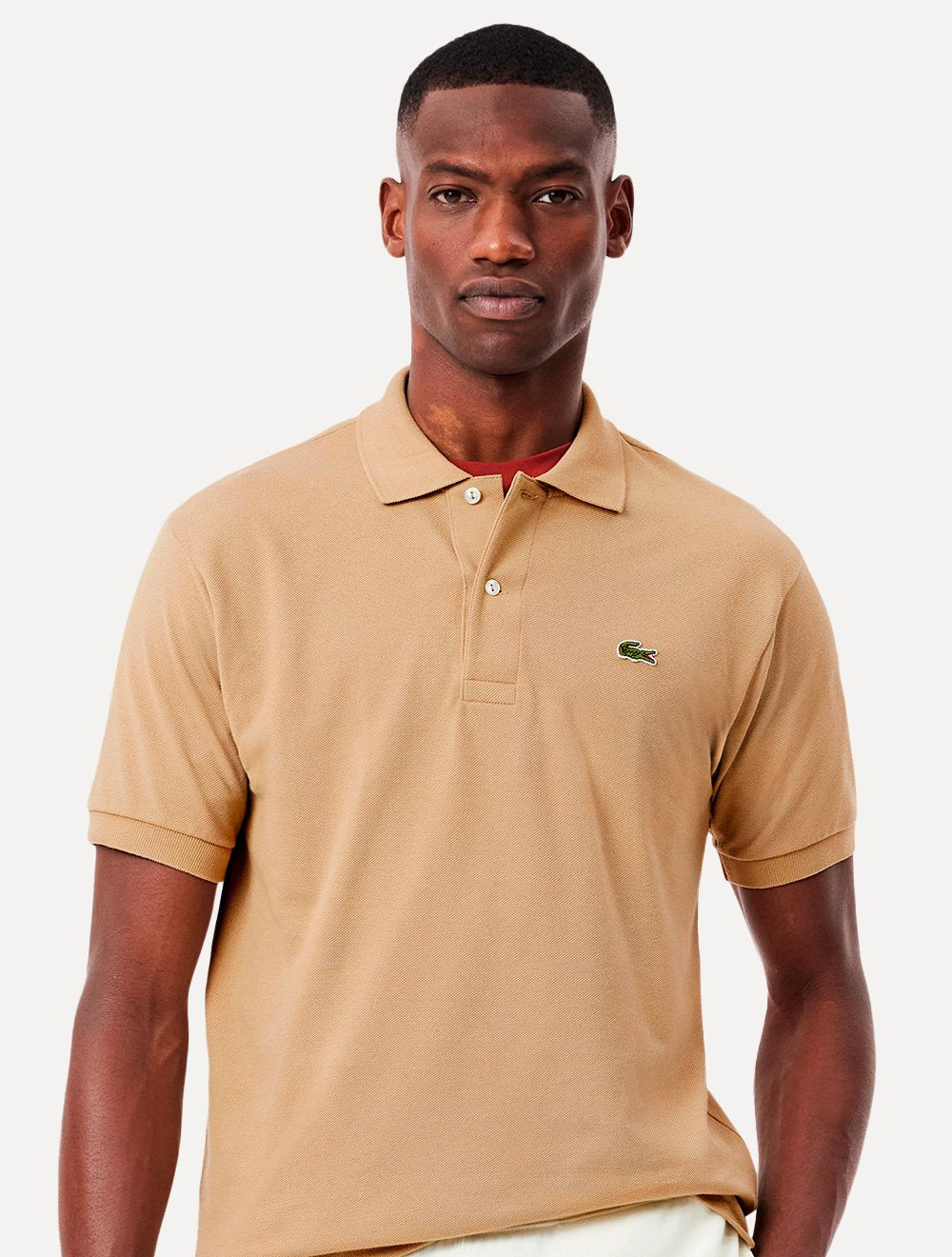 Polo Lacoste Masculina L.12.12 Cáqui Claro