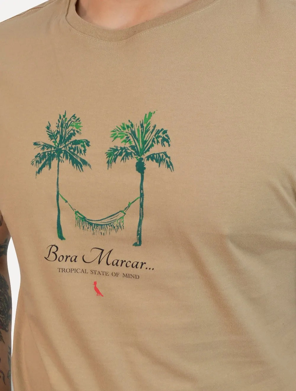 Camiseta Reserva Masculina Regular Bora Marcar Cáqui Escuro