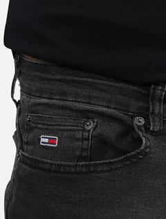 Calça Tommy Jeans Masculina Slim Scanton Stoned Preta