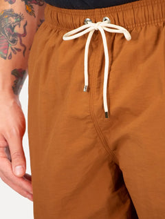 Short Reserva D'Água Beachwear Liso Premium Marrom Claro