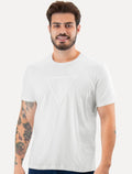Camiseta Guess Masculina Embossed Logo Branca