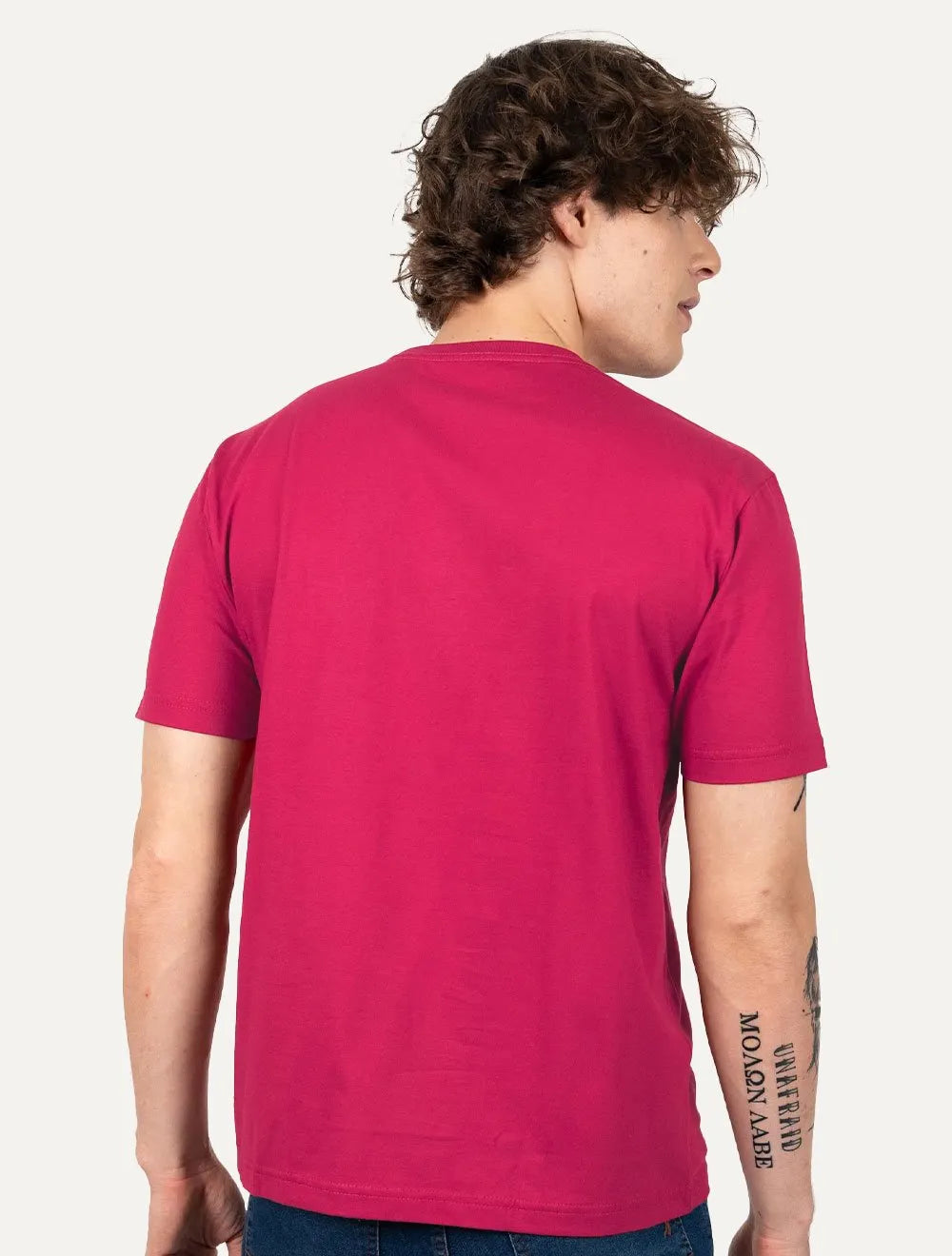 Camiseta Aleatory Masculina Navy Icon Rosa Cerise