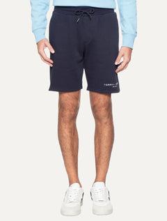 Bermuda Tommy Hilfiger Moletom Masculina Small Logo Azul Marinho