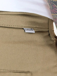 Bermuda Levis Masculina Sarja Chino Straight Areia