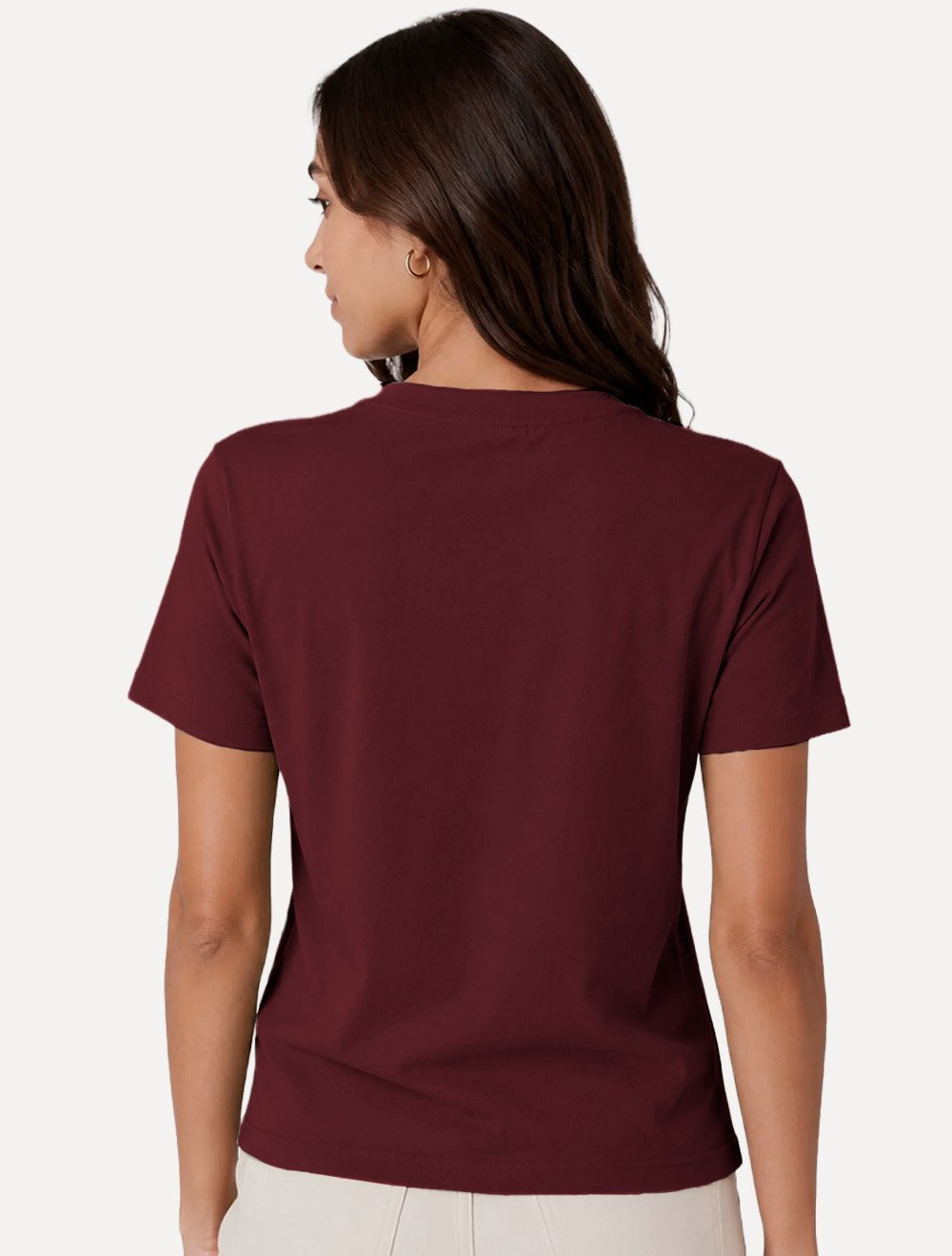 Camiseta Guess Feminina Los Angeles Embroidery Logo Vermelho Escuro