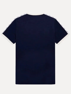 Camiseta Fred Perry Masculina Regular Taped Ringer Azul Marinho