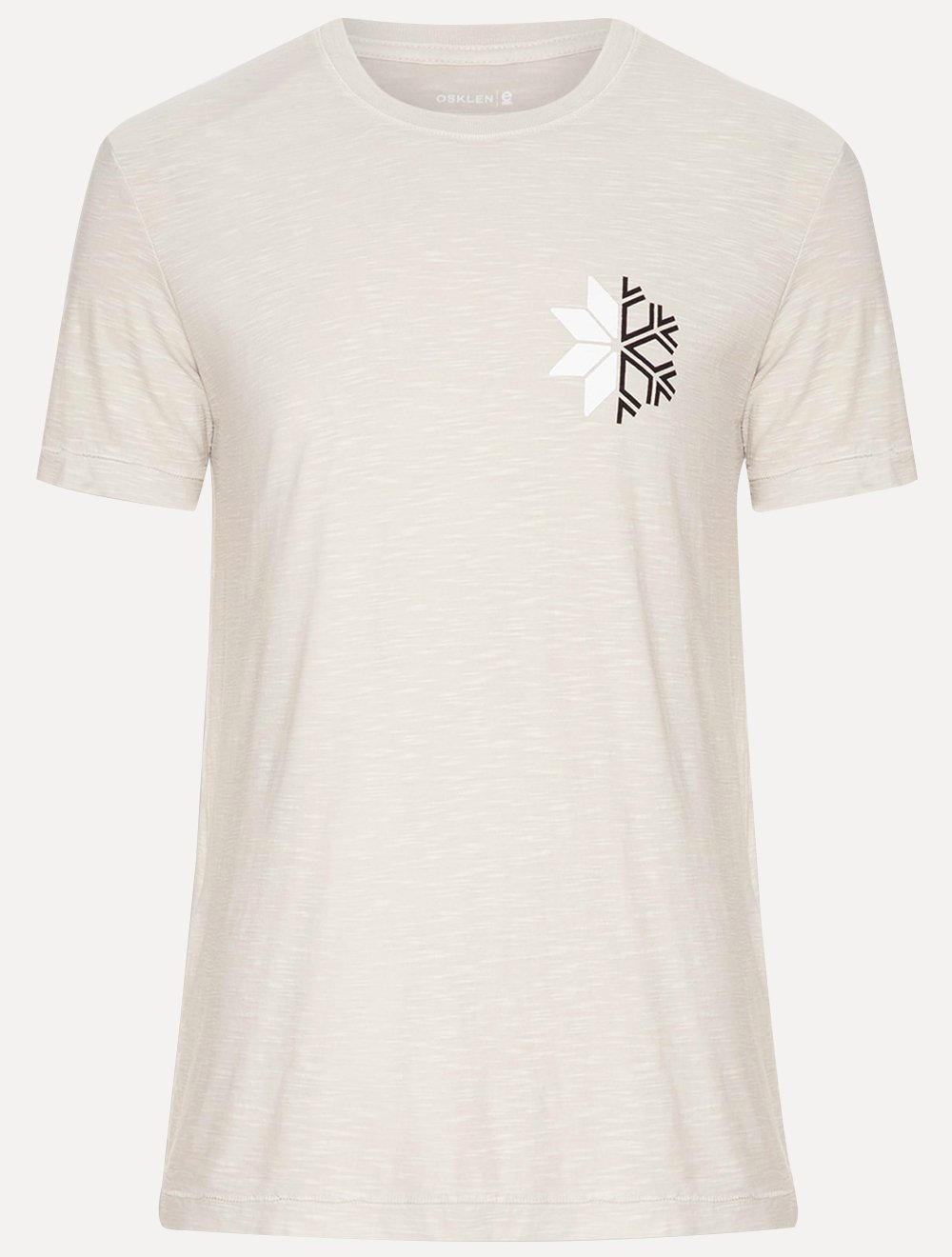Camiseta Osklen Masculina Slim Rough Snow Icon Off-White