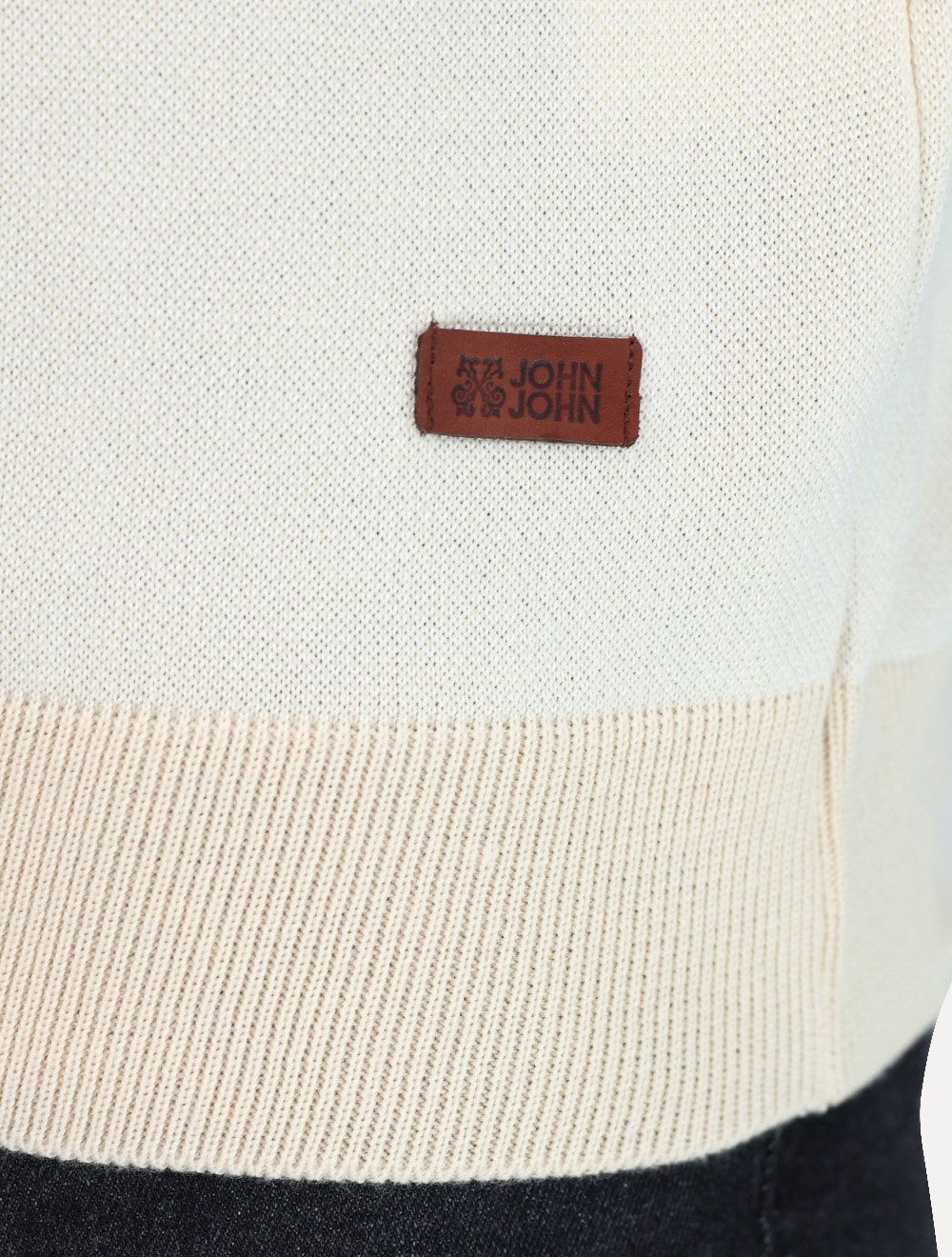 Suéter John John Masculino Regular Fit Tricot Smooth Areia