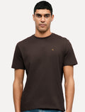 Camiseta Calvin Klein Jeans Masculina Botonê Marrom