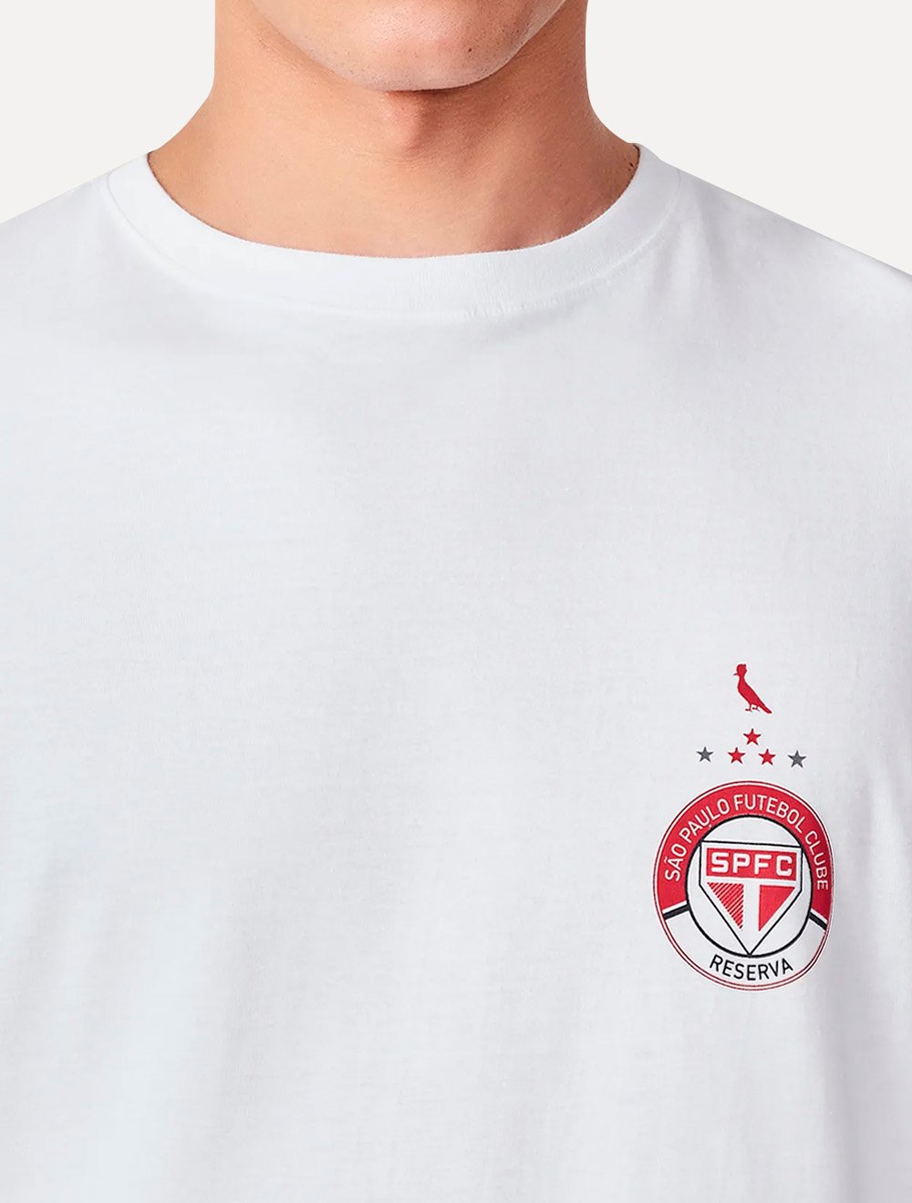 Camiseta Reserva Masculina São Paulo FC Mini Chest Branca