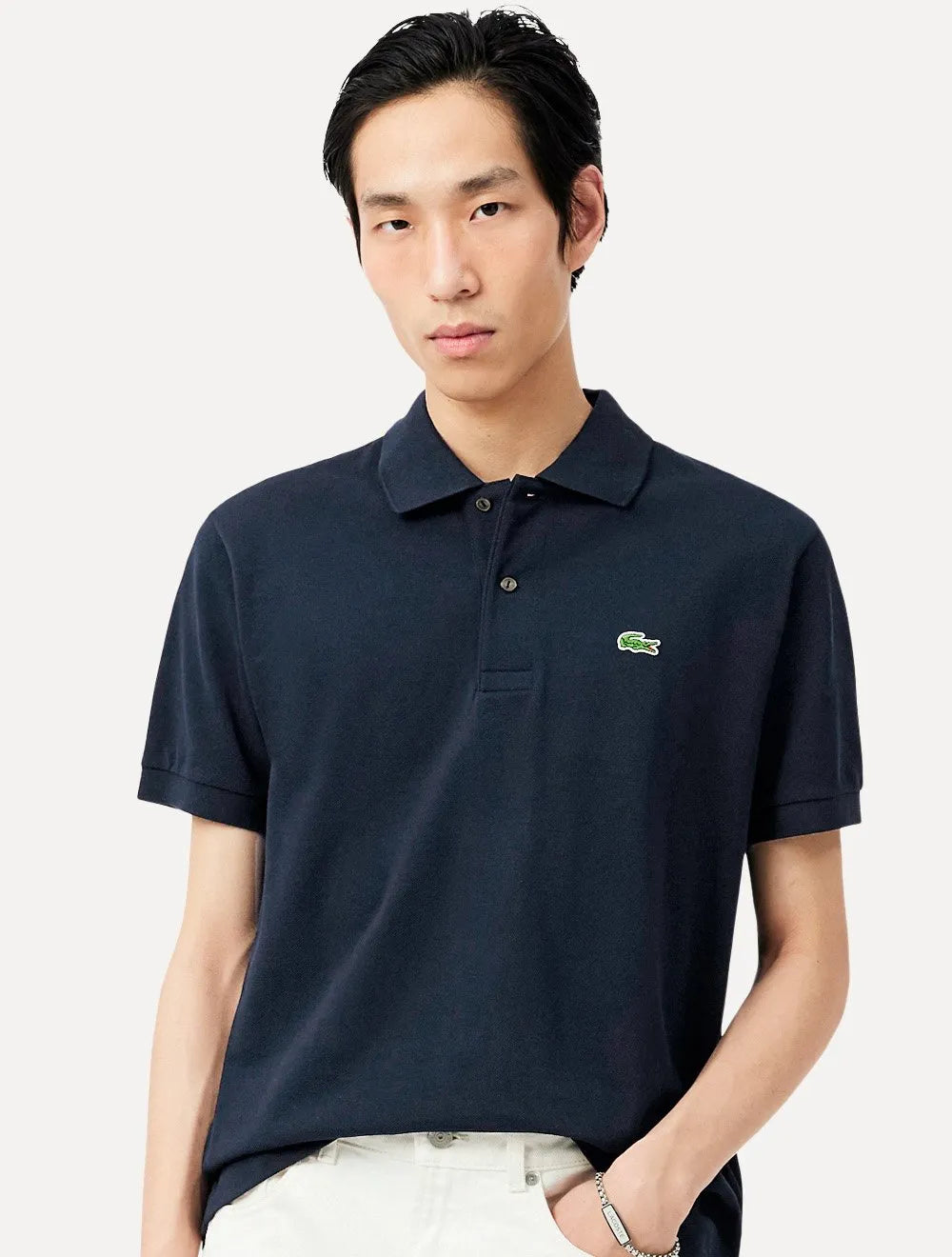 Polo Lacoste Masculina Classic Fit  Azul Marinho