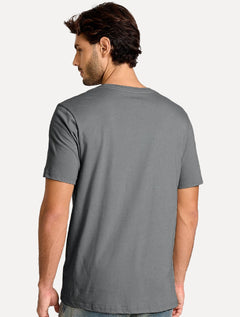 Camiseta John John Masculina Regular Fit Fall Cinza Escuro